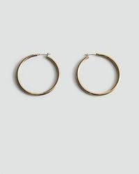 Mango - Metallic Hoop Earrings - Lyst