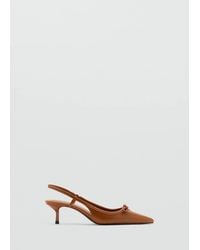 Mango - High-Heeled Shoes With Pointed Toe And Bow - Lyst