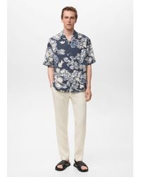 Mango - Slim Fit-Hose Aus 100 Leinen - Lyst