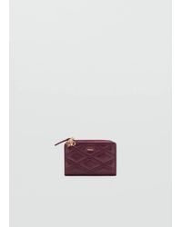 Mango - Quilted Faux Leather Wallet With Charm Detail - Lyst