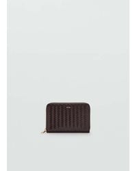 Mango - Medium Braided Wallet - Lyst