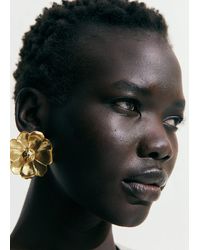 Mango - Floral Earrings - Lyst