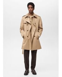 Mango - Water-Repellent Belted Trench Coat - Lyst