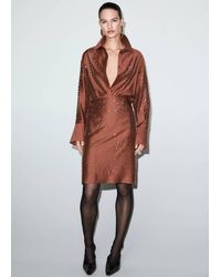 Mango - Midi-Skirt With Rhinestones - Lyst