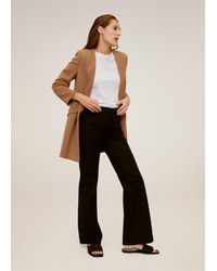Mango Straight Pocketed Coat - Brown