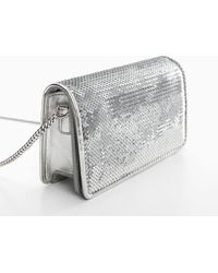 Mango - Sequined Chain Bag - Lyst