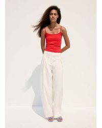 Mango - Fitted Top With Thin Straps - Lyst