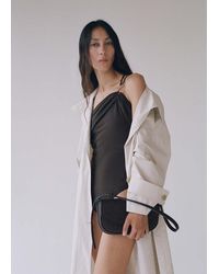 Mango - Raffia Shoulder Bag With Flap - Lyst