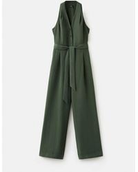 Mango - Halter-Neck Jumpsuit With Belt - Lyst