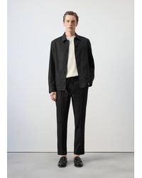 Mango - Lyocell Cotton Jacket With Pockets - Lyst