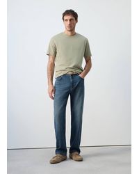 Mango - 100% Cotton Slim-Fit T-Shirt - Lyst