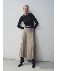 Mango - Draped Combined T-Shirt - Lyst