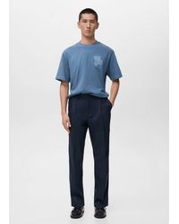 Mango - 100% Cotton T-Shirt Text - Lyst