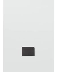 Mango - Pebble-Grain Leather Cardholder - Lyst