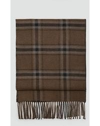 Mango - Check Fringed Scarf - Lyst