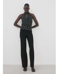 Mango - Draped Halter Top - Lyst