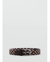 Mango - Braided Elastic Coloured Belt - Lyst