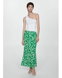 Mango - Flowy Printed Viscose Maxi Skirt - Lyst