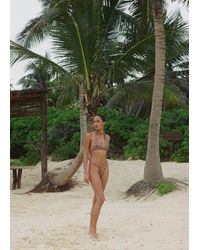 Mango - Leopard-Print Bikini Top - Lyst