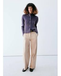 Mango - Marl High-Neck Cardigan - Lyst