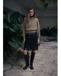 Mango - Oversized Perkins-Neck Sweater - Lyst