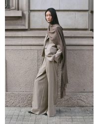 Mango - Wool Blend Suit Trousers - Lyst