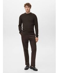 Mango - Fine Rib-Knit Cotton Sweater - Lyst