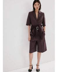 Mango - Straight Linen Bermuda Shorts - Lyst