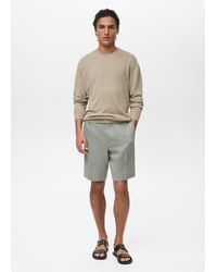 Mango - 100% Linen Flowy Sweater - Lyst