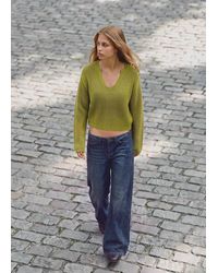 MANGO TEEN - V-Neck Knitted Jumper - Lyst