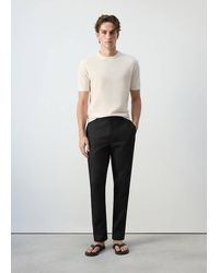 Mango - Slim-Fit 100% Linen Trousers - Lyst