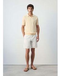 Mango - 100% Cotton Knitted Polo Shirt - Lyst