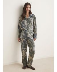 Mango - Pyjama Shirt With Blurred Print - Lyst