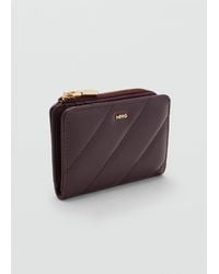 Mango - Kleine Gesteppte Brieftasche - Lyst