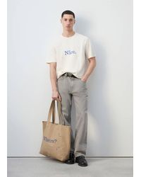 Mango - 100% Cotton Canvas Tote Bag - Lyst