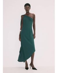 Mango - Asymmetrical Dress With Scarf - Lyst