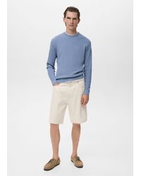 Mango - Feinstrickpullover Aus Baumwolle Mit Rippmuster - Lyst