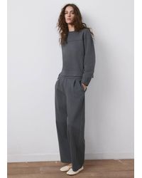 Mango - Ruched Sleeve Sweatshirt - Lyst