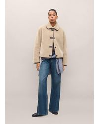 MANGO TEEN - Double-Faced Coat With Fur Finish - Lyst