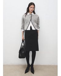 Mango - Flecked Cotton-Blend Jacket - Lyst