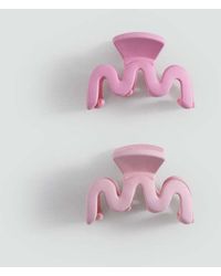 MANGO TEEN - Pack Of 2 Fur-Effect Hair Clips - Lyst
