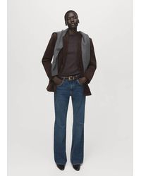 Mango - Long-Sleeved Boat-Neck T-Shirt - Lyst