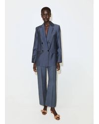 Mango - Straight-Fit Lyocell Suit Jacket - Lyst