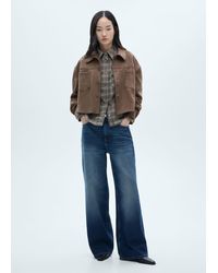 Mango - Jacke Mit Leder-Effekt Und Taschen - Lyst
