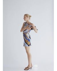 Mango - Printed Asymmetrical Dress - Lyst