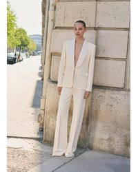 Mango - Suit Jacket With Satin Lapels - Lyst