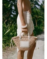 Mango - Small Double-Handle Natural Fibre Basket - Lyst