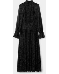 Mango Polka Dot Long Sleeve Maxi Dress in White | Lyst Mango Polka Dot Long Sleeve Maxi Dress in White | Lyst