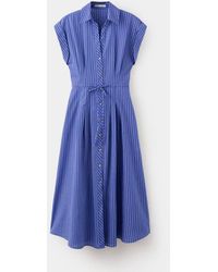 Mango - Striped Shirt Dress - Lyst