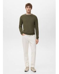 Mango - Fine Rib-Knit Cotton Sweater - Lyst